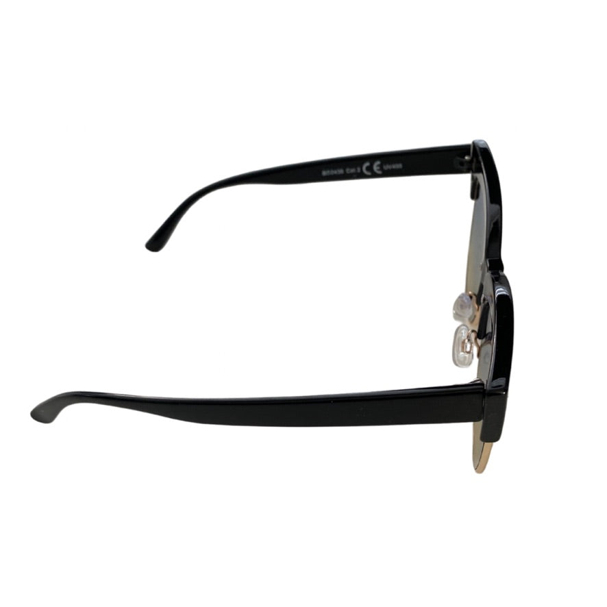 Black sunglasses on a white background