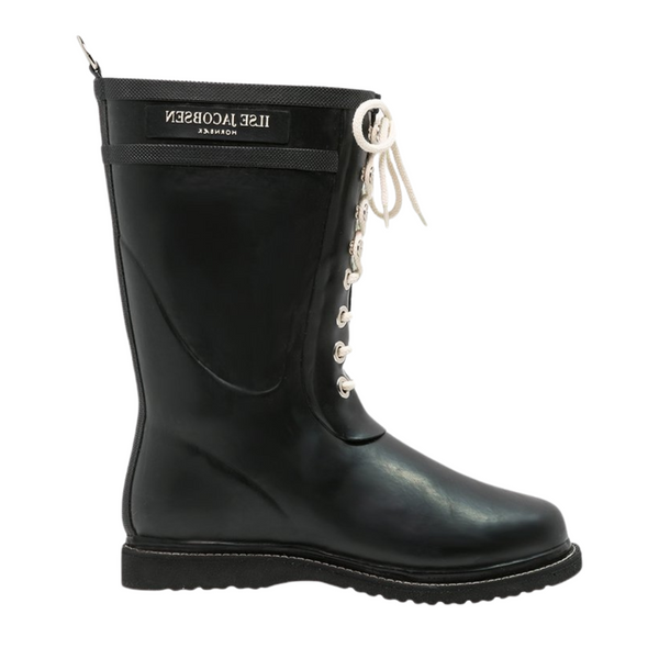 ILSE JACOBSEN 3/4 Rain Boots Black SIZE 38 - Preloved