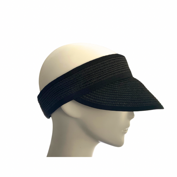 Raffia Visor Black