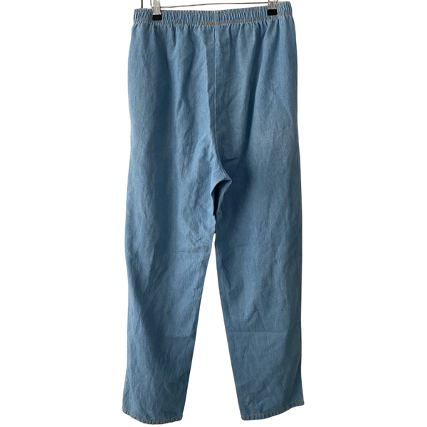 VINTAGE Lightweight Denim Jog Pants Blue SIZE 14