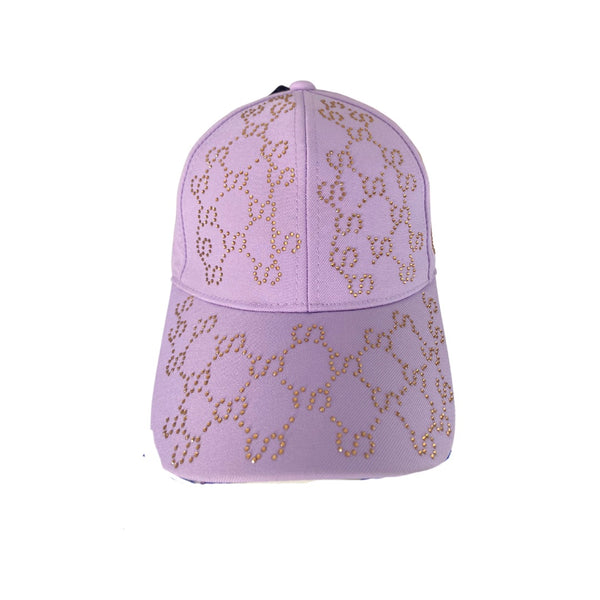 Diamanté Pattern Cap Lilac - New