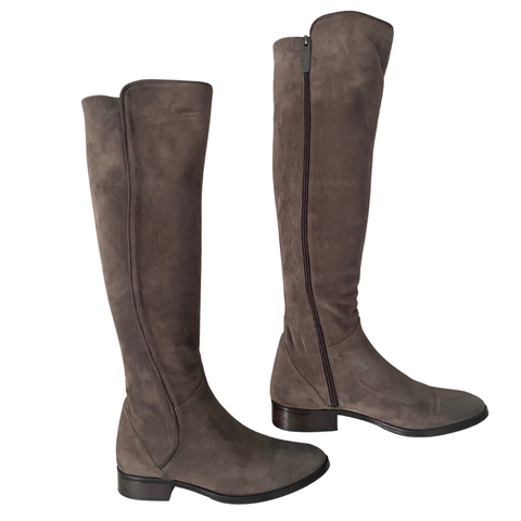 Carl Scarpa Knee High Suede Boots Brown SIZE 39