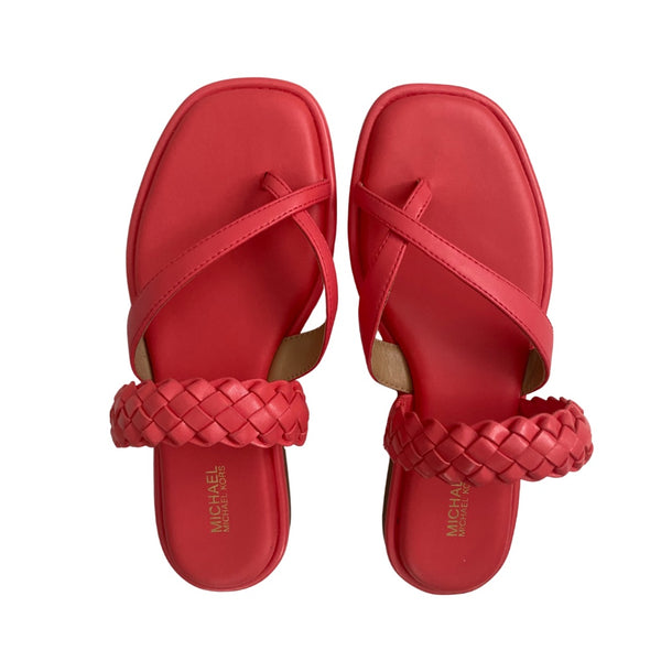 MICHAEL KORS Alba Flat Sandals Coral - New