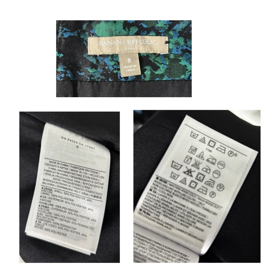 Close-up of a label on a garment with text and symbols.