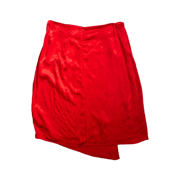 Savida Zebra Print Wrap Front Skirt Red SIZE M - New