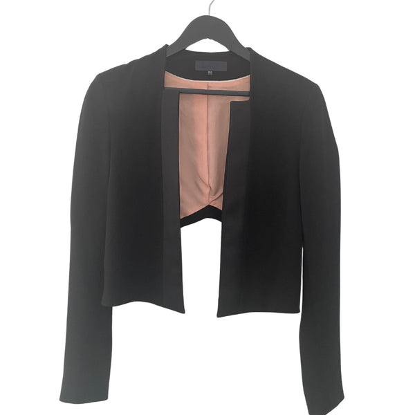 BASTYAN Cropped Tuxedo Blazer Black SIZE 10