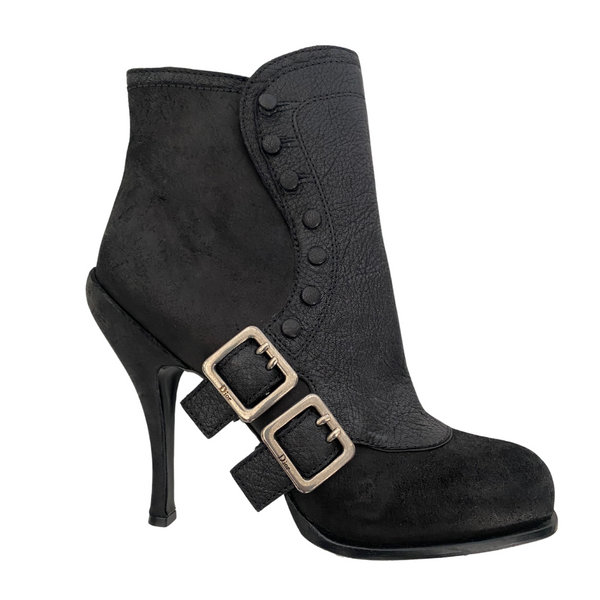 DIOR Heeled Ankle Boots Black SIZE 41