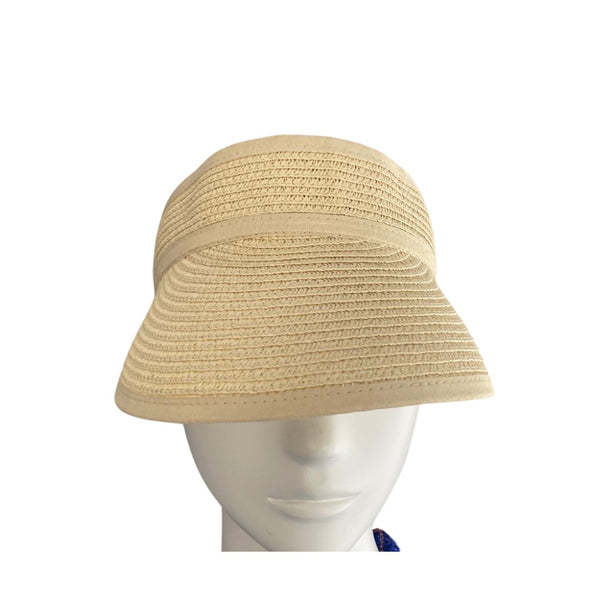 Raffia Visor Beige