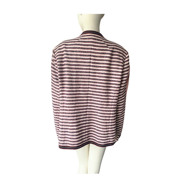 Basler Stripe Blazer Navy Red SIZE 20 - Preloved