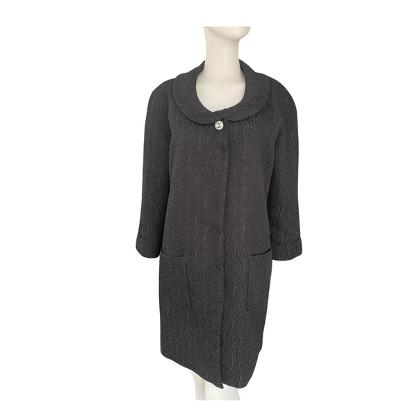 CLEMENTS RIBEIRO Brocade Coat Black SIZE 14 - New