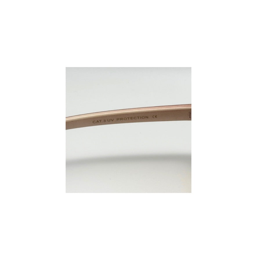 Eyeglass frame with 'UV Protection' label on a white background