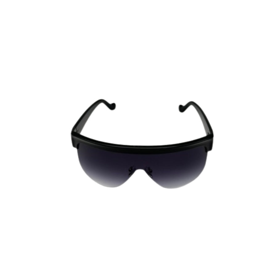 Black sunglasses with a white background
