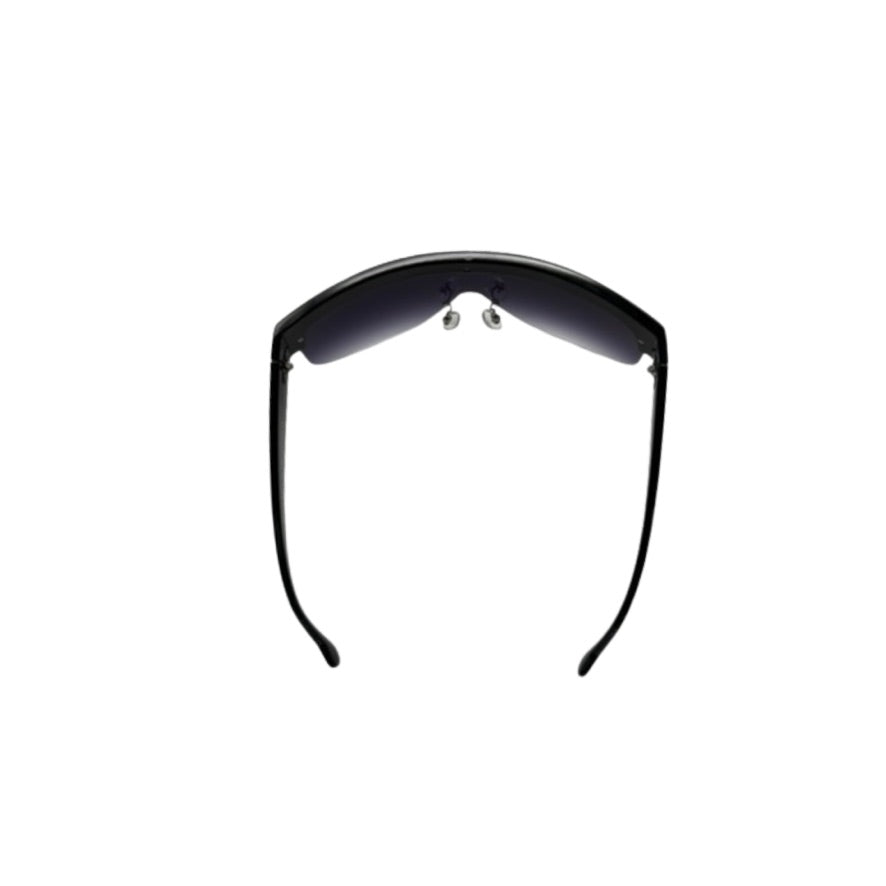 Black eyeglasses on a white background