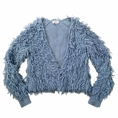 Fluffy Cardigan Blue SIZE S