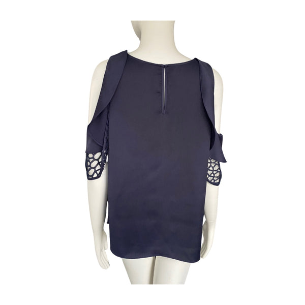 Coast Cold Shoulder Top Navy SIZE 16 - Preloved