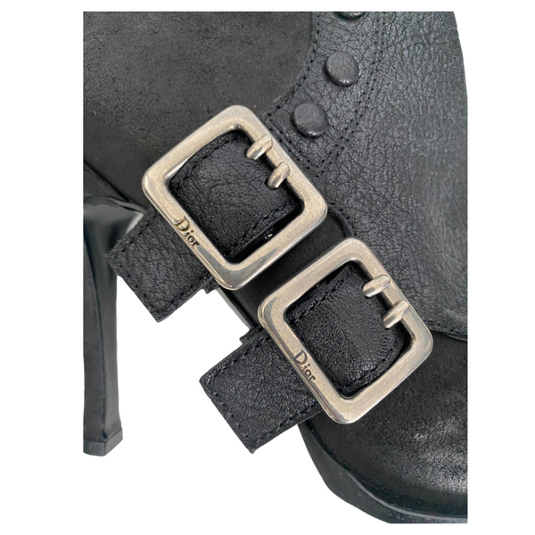 DIOR Heeled Ankle Boots Black SIZE 41 - Preloved