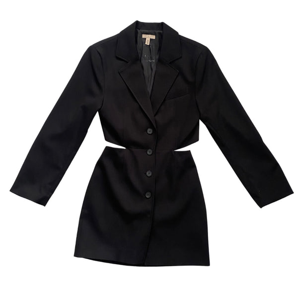H&M Cutout Blazer Dress Black SIZE XS - Preloved