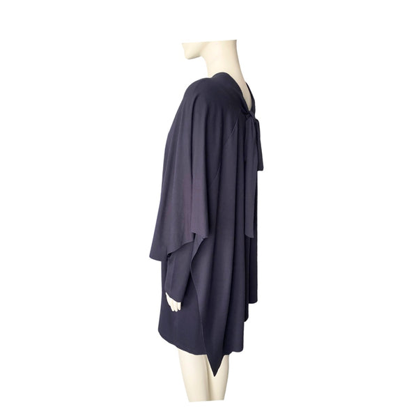 COS Asymmetric Cape Dress Navy SIZE M - Preloved