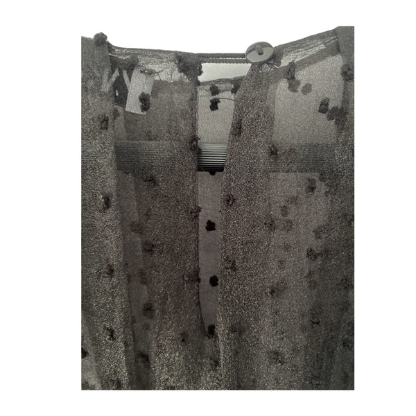 Zara Sheer Mini Dress Black SIZE S