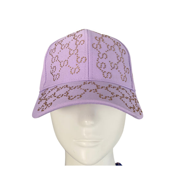 Diamanté Pattern Cap Lilac - New
