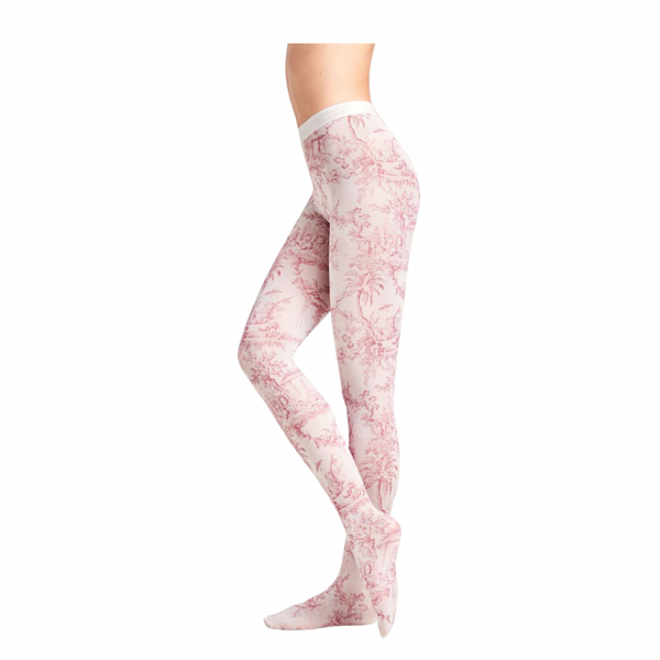 Wolford Antoinette Toile Tights 100 Denier Pink SIZE XS - New