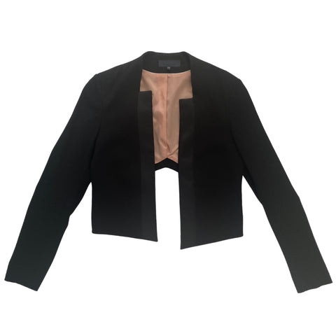 BASTYAN Cropped Tuxedo Blazer Black SIZE 10