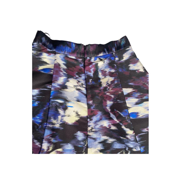 LK Bennett Leona Circle Midi Skirt Black Multicolour SIZE  12 - Preloved