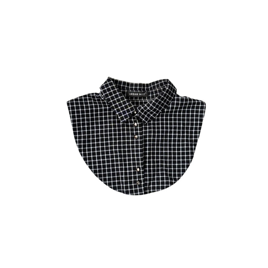 Black and white checkered collar on a white background