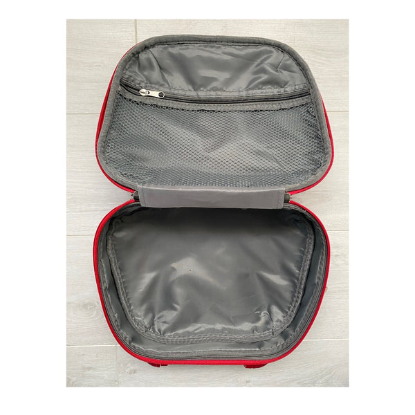 Croc Print Travel Shoulder Bag Cosmetic Beauty Case Red - New