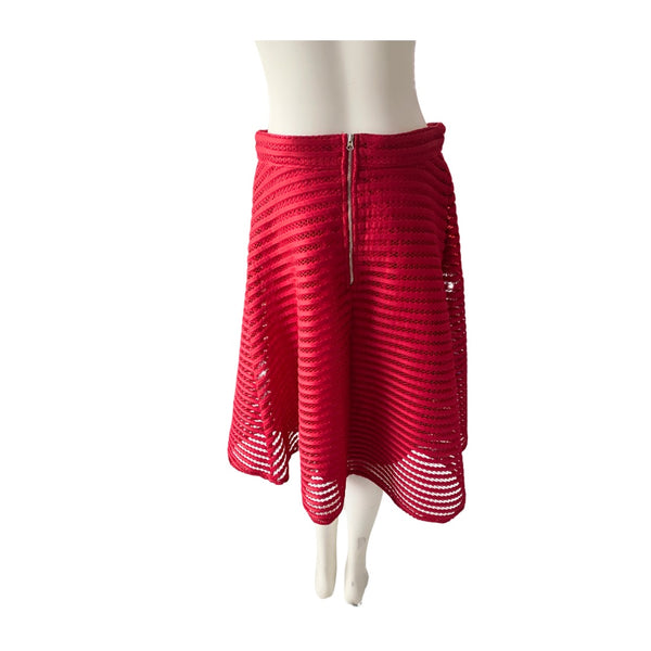 Mesh Midi Skirt Red SIZE 10 - Preloved