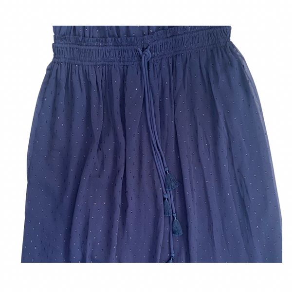 MICHAEL KORS Chiffon Midi Maxi Dress Navy SIZE XL - Preloved