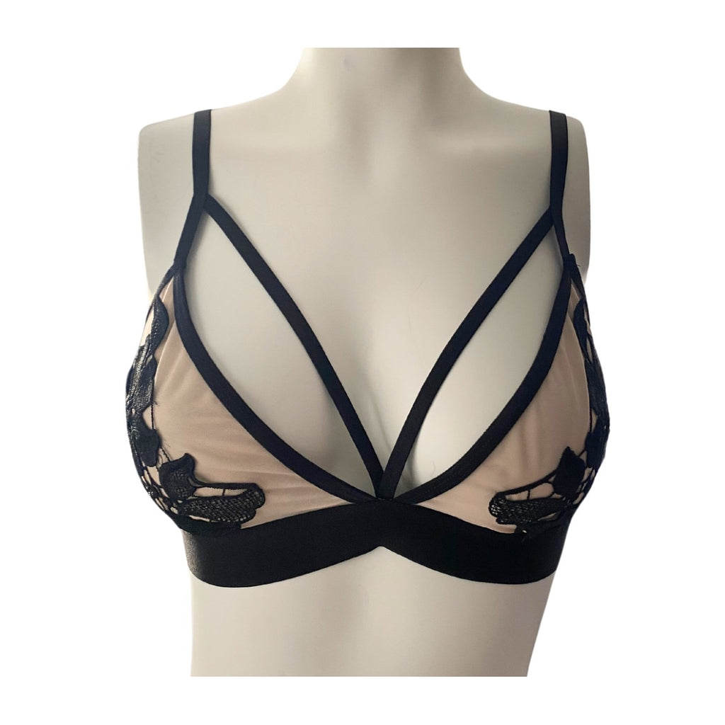 Floral Appliqué Bralet Nude SIZE 14-16 - New