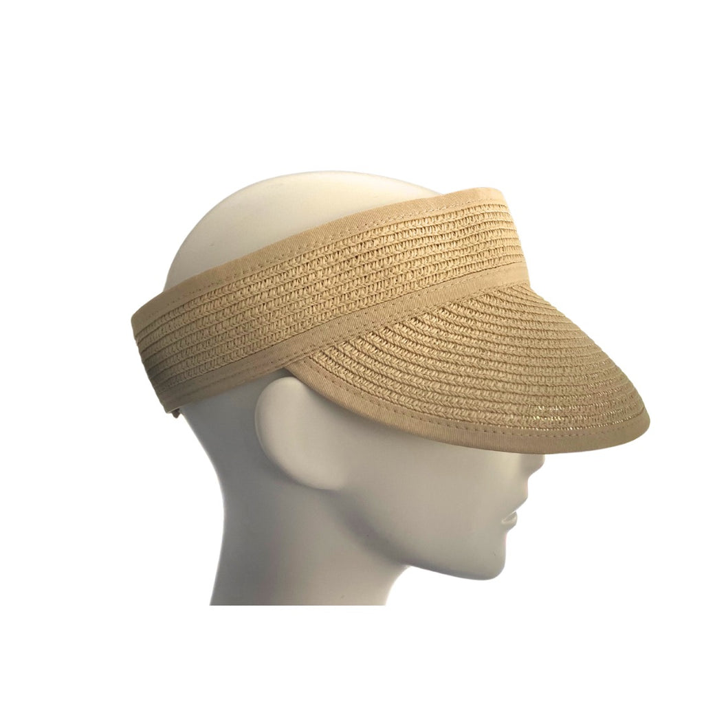 Raffia Visor Beige