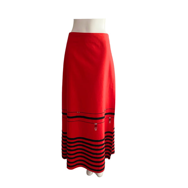 A-Line Wrap Maxi Skirt Red SIZE Vintage – WARDROBE WILDERNESS