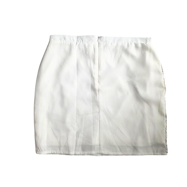 Geometric Sequins Mini Skirt Gold SIZE M/L - New