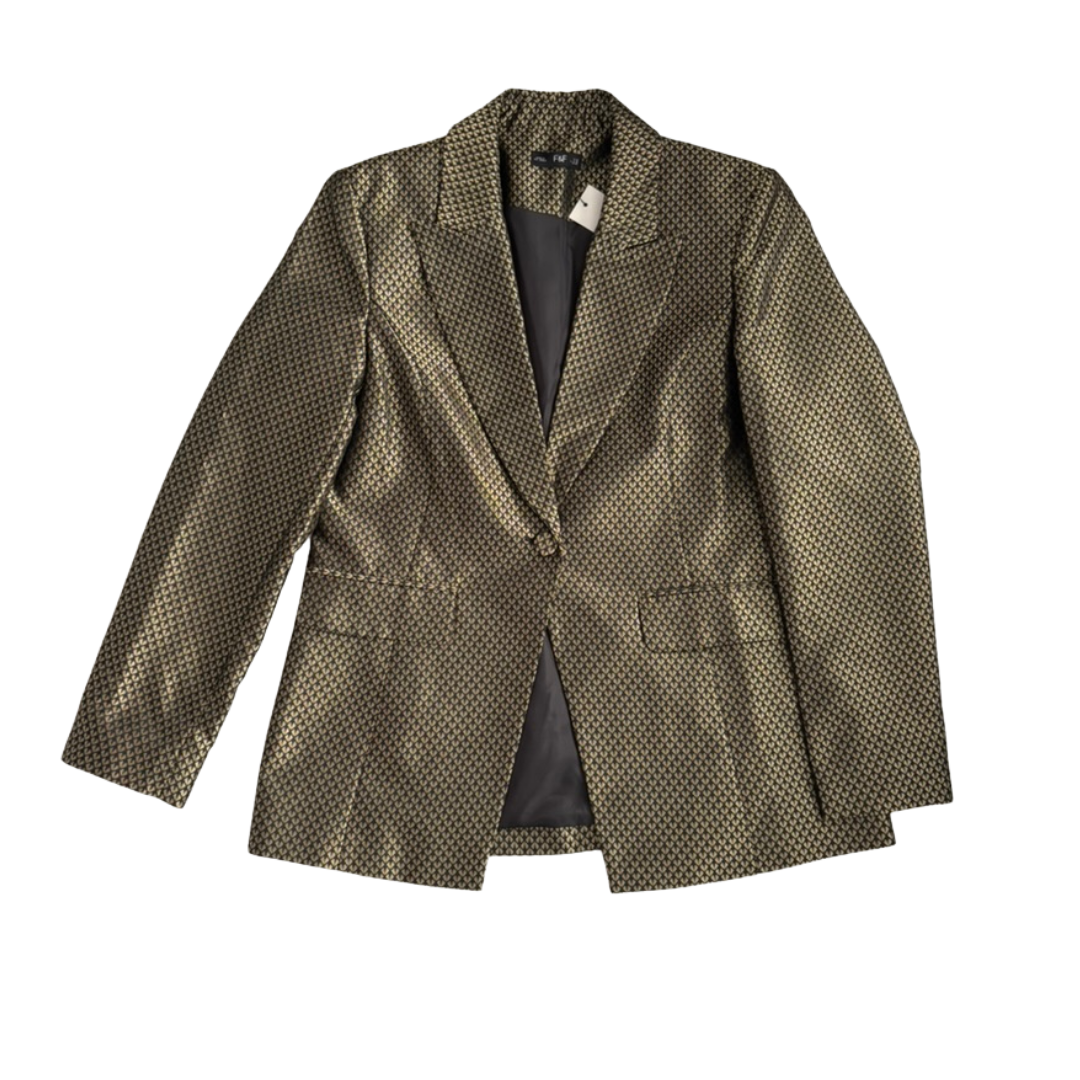 Patterned blazer on a white background