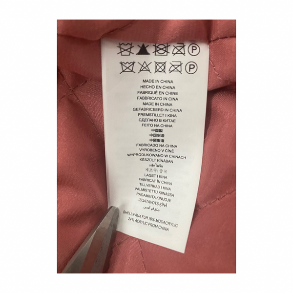 Faux Fur Collar swing Coat Pink SIZE 14 - New