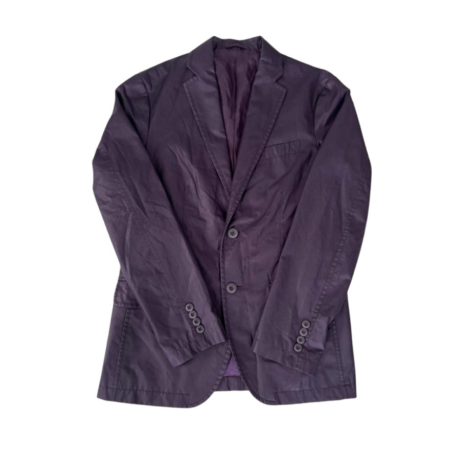 Purple blazer on a white background