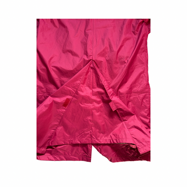 Pink fabric with folds on a white background