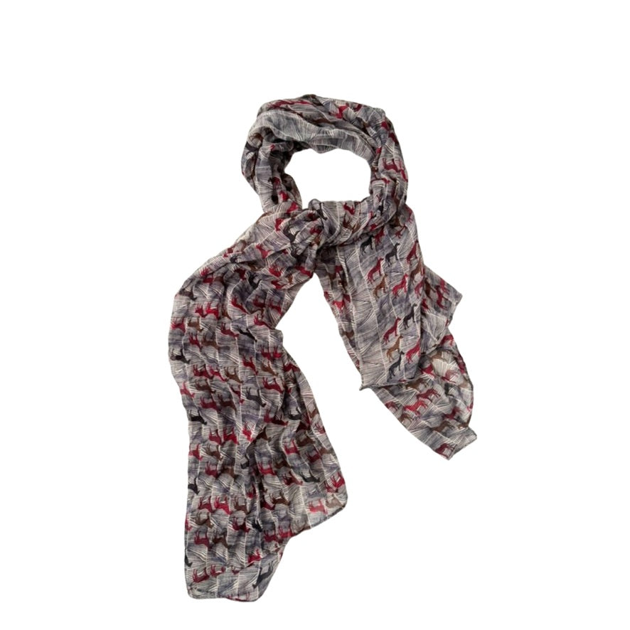 Patterned scarf on a white background