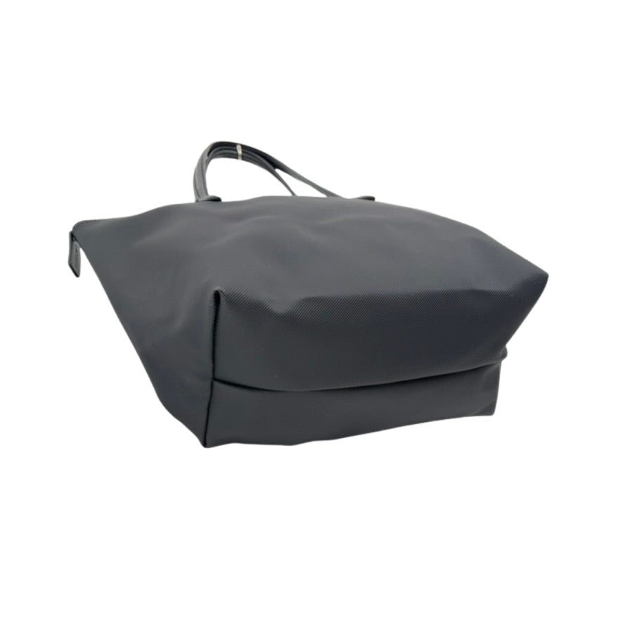 Gray backpack on a white background