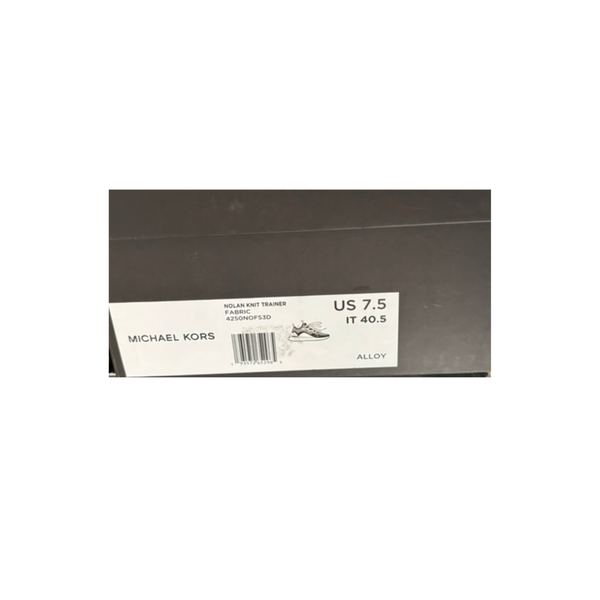 Black shoe box with a label on a white background