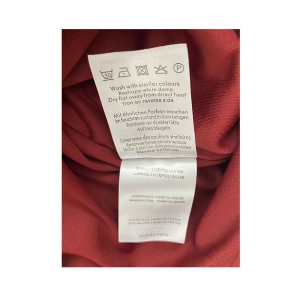 Marc Angelo Chevron Print Midi Dress Burgundy Navy Size 14 - New