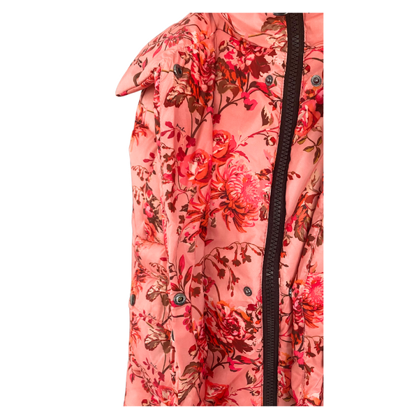 PINKO Eolie Down Floral Puffer Jacket Pink SIZE 12 - New