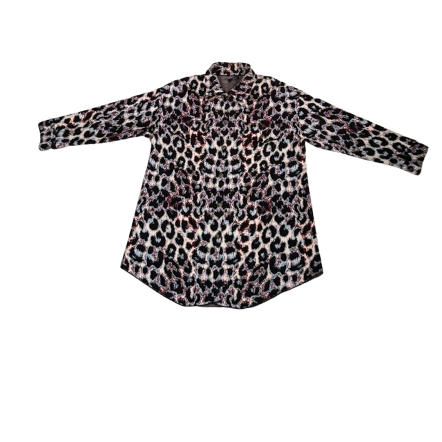 Leopard print shirt on a white background