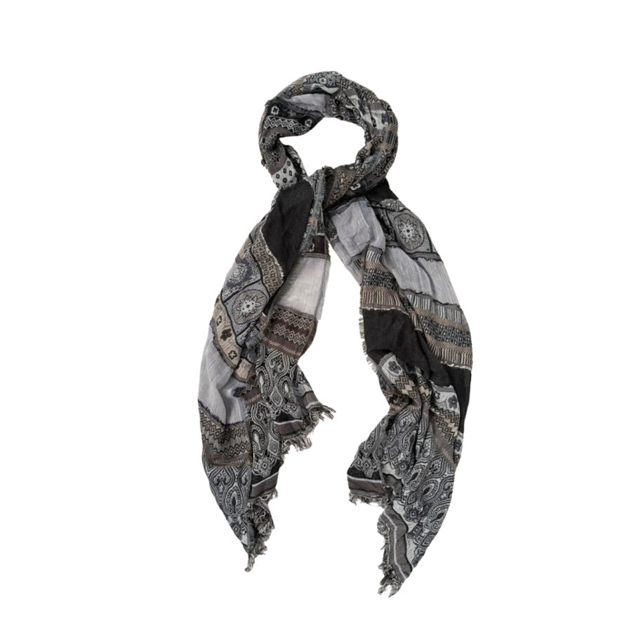 Patterned scarf on a white background