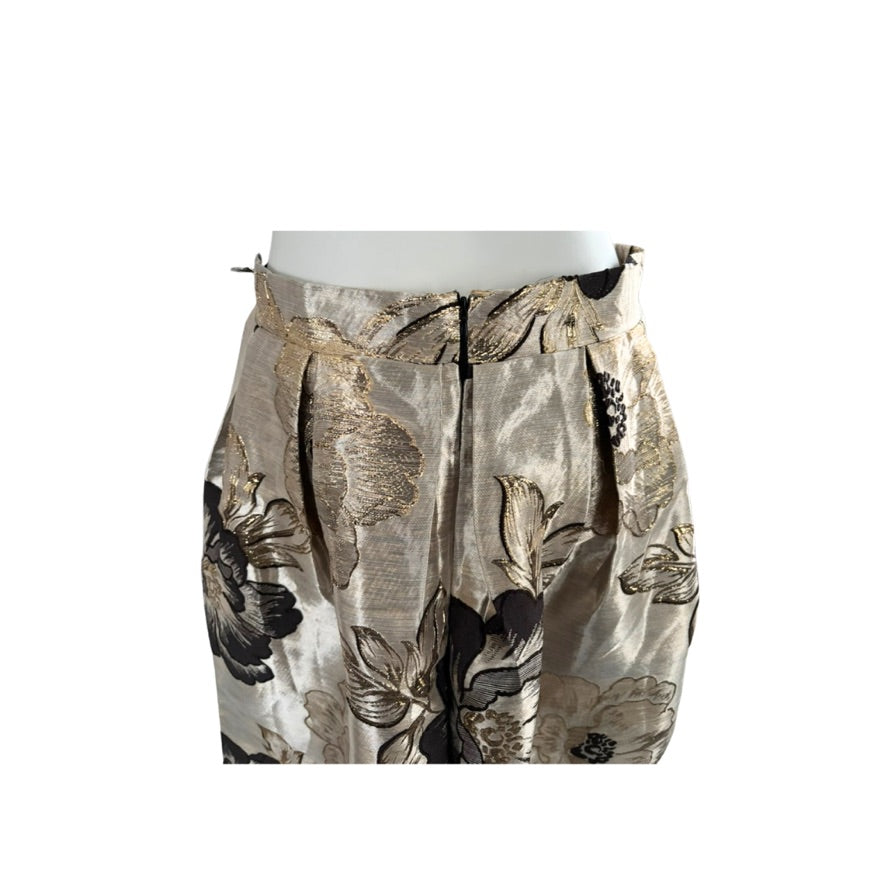 Floral patterned shorts on a white background