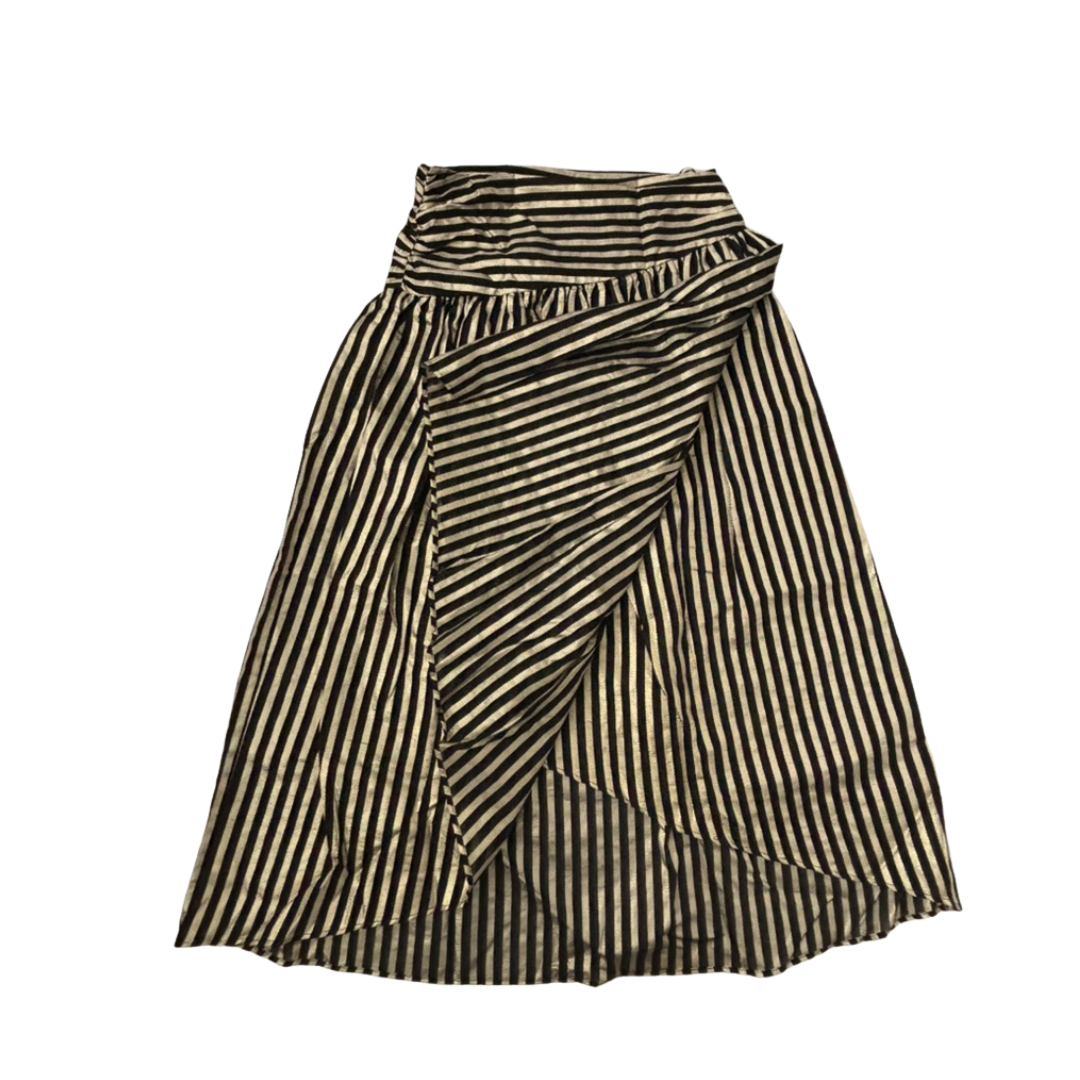 Striped skirt with a unique design on a white background