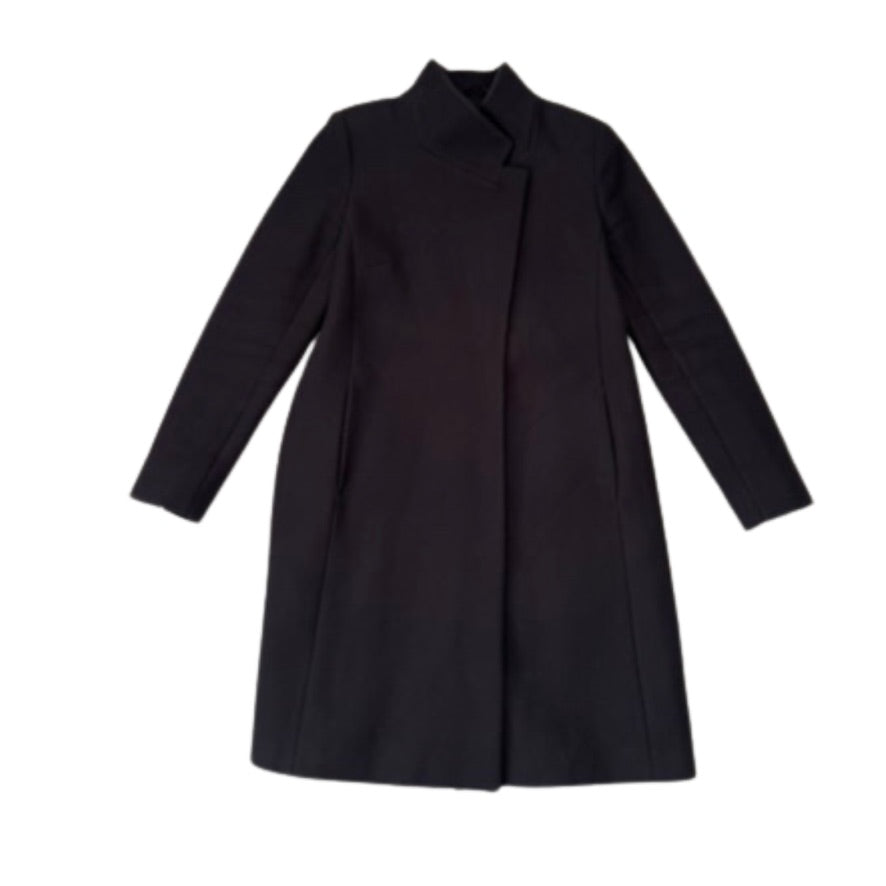 Navy coat on a white background