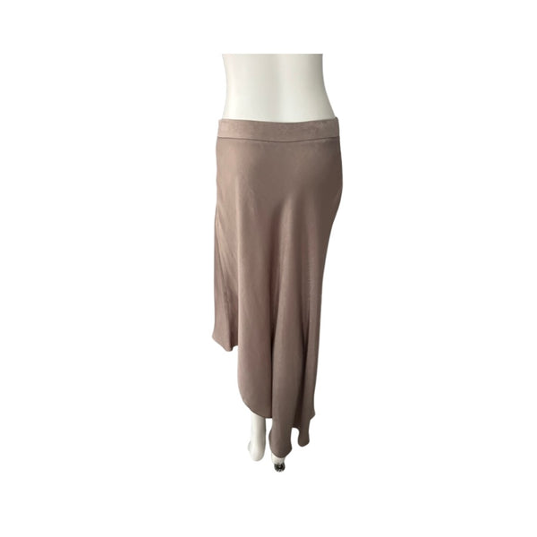 Brown skirt on a mannequin against a white background